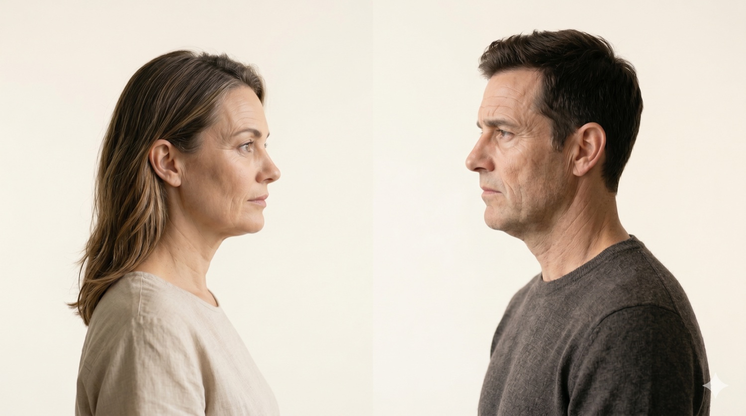 Two faces showing common treatment areas
